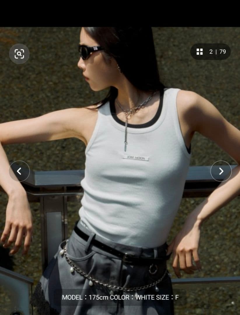 ジョゼムーン タンクトップ colorホワイト