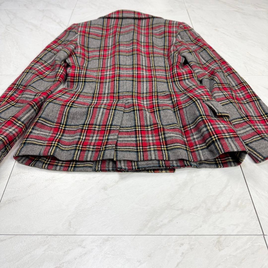 美品 ジュンヤワタナベ コムデギャルソン チェック ダブル ウール ジャケット