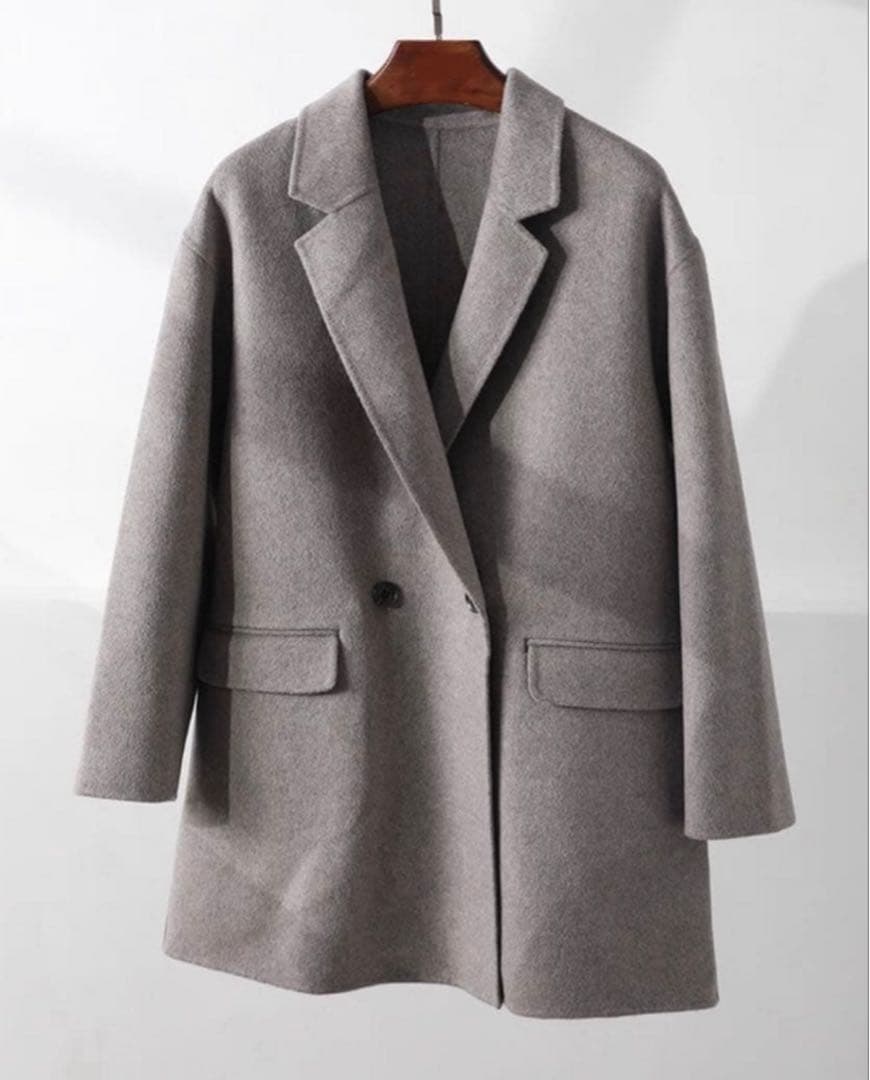 FRAMeWORK ハミルトンリバーテーラードコート グレーA 36