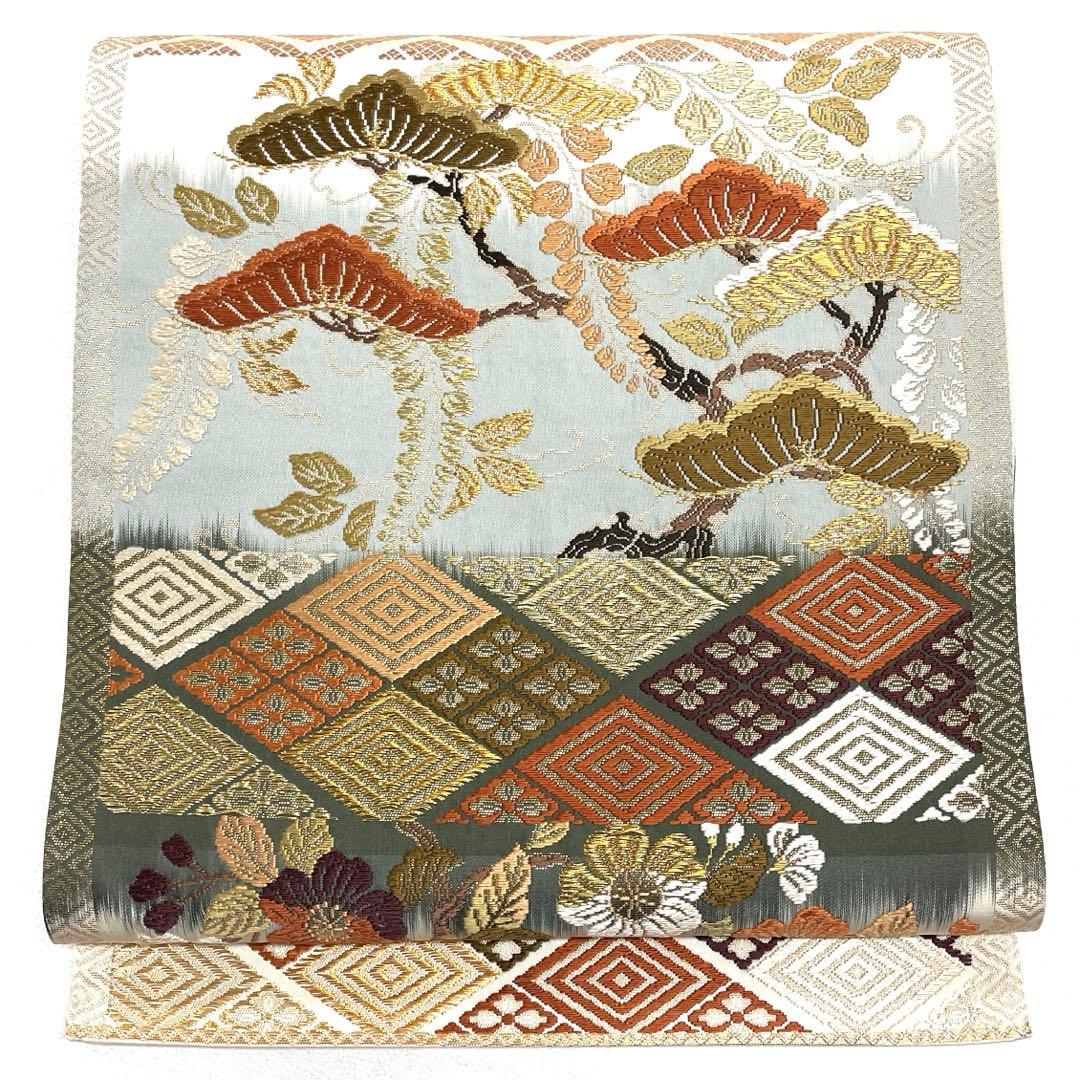 V1325 ●高級 正絹 唐織 六通 袋帯 辻ヶ花