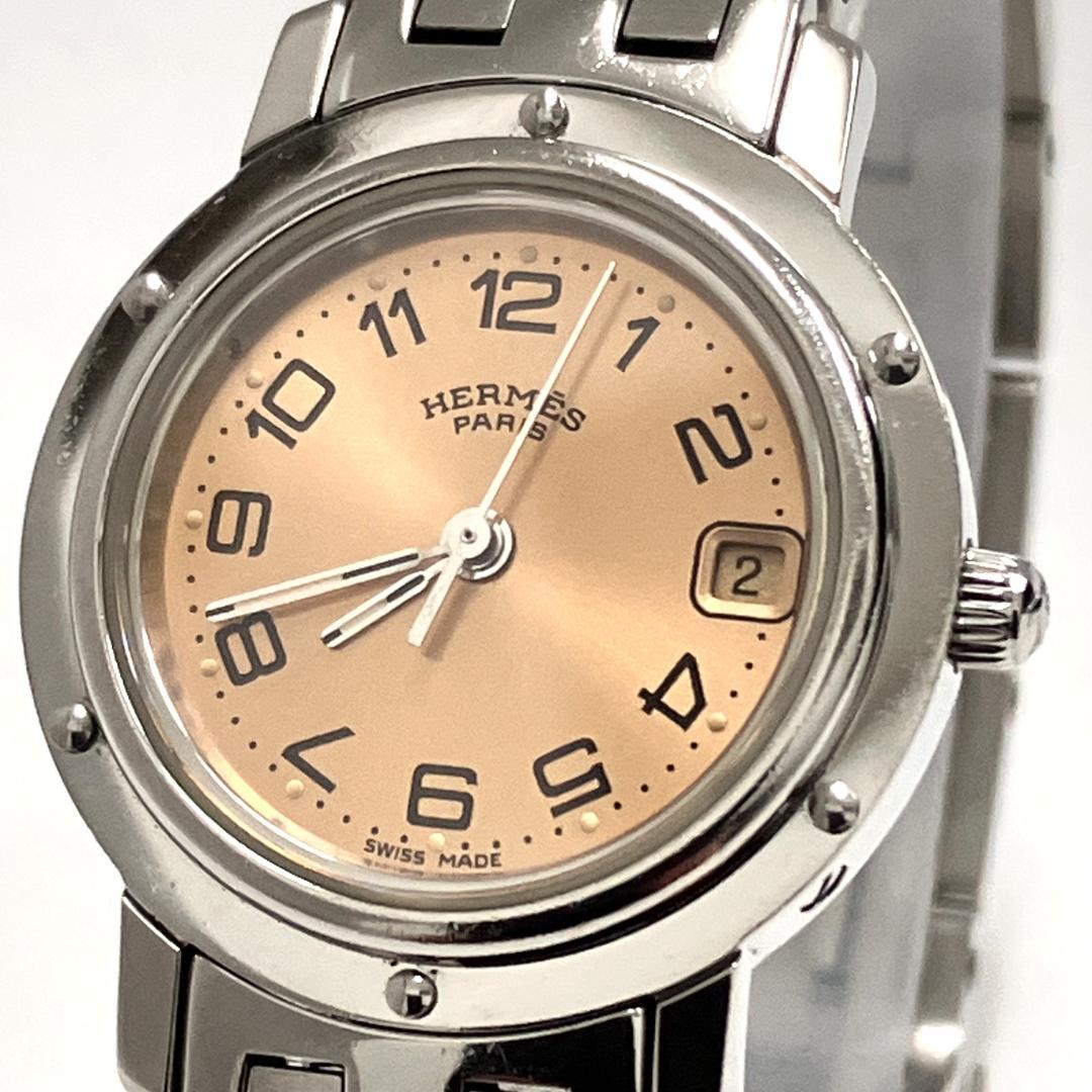 【美品】電池交換済★HERMES　エルメス　クリッパー　CL4.210