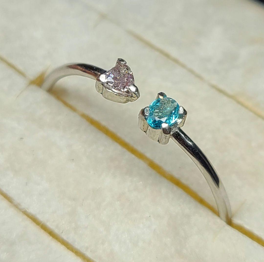 年内最後のお仕立て品の出品★バターリャパライバトルマリン&ピンクダイヤモンド★