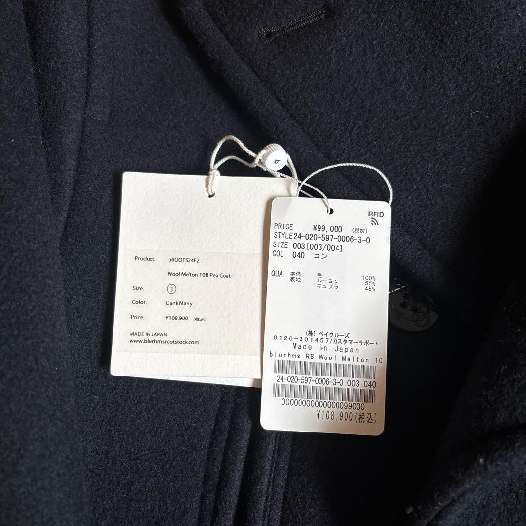 ジャケット・アウター blurhms ROOTSTOCK Wool Melton Pea Coat