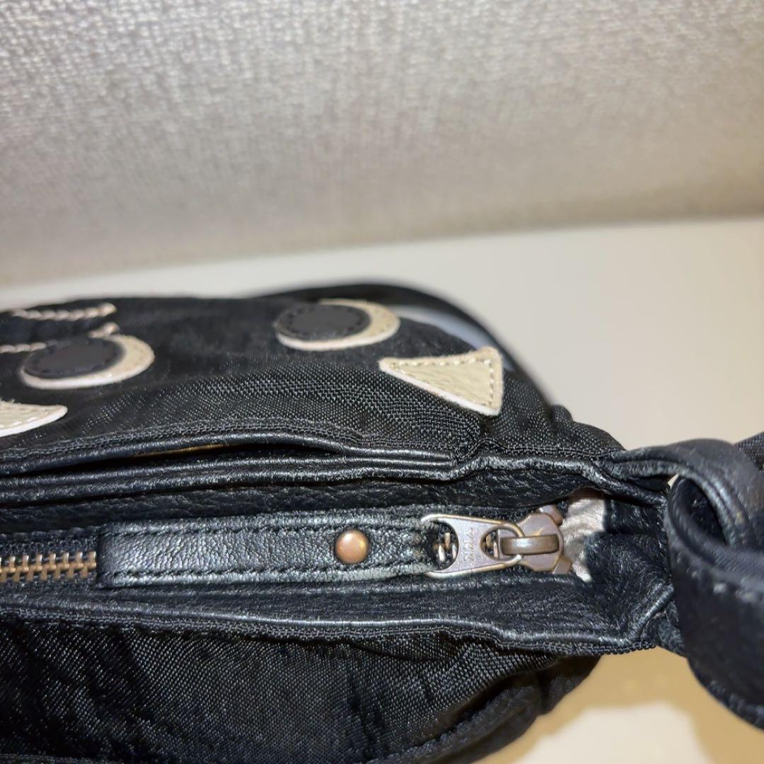 【IBIZA】イビサ ショルダーバッグ 肩掛け 猫 ナイロン ブラック