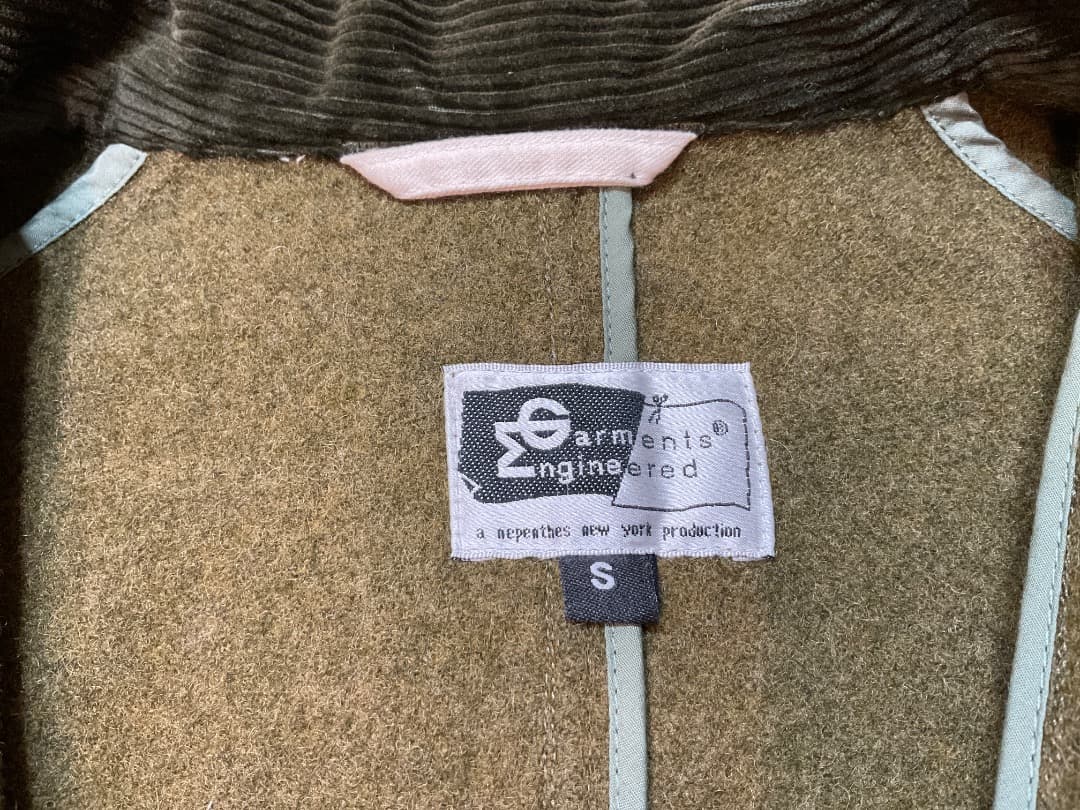 エンジニアードガーメンツ USA製 ウール マッキーノ コート ジャケット S