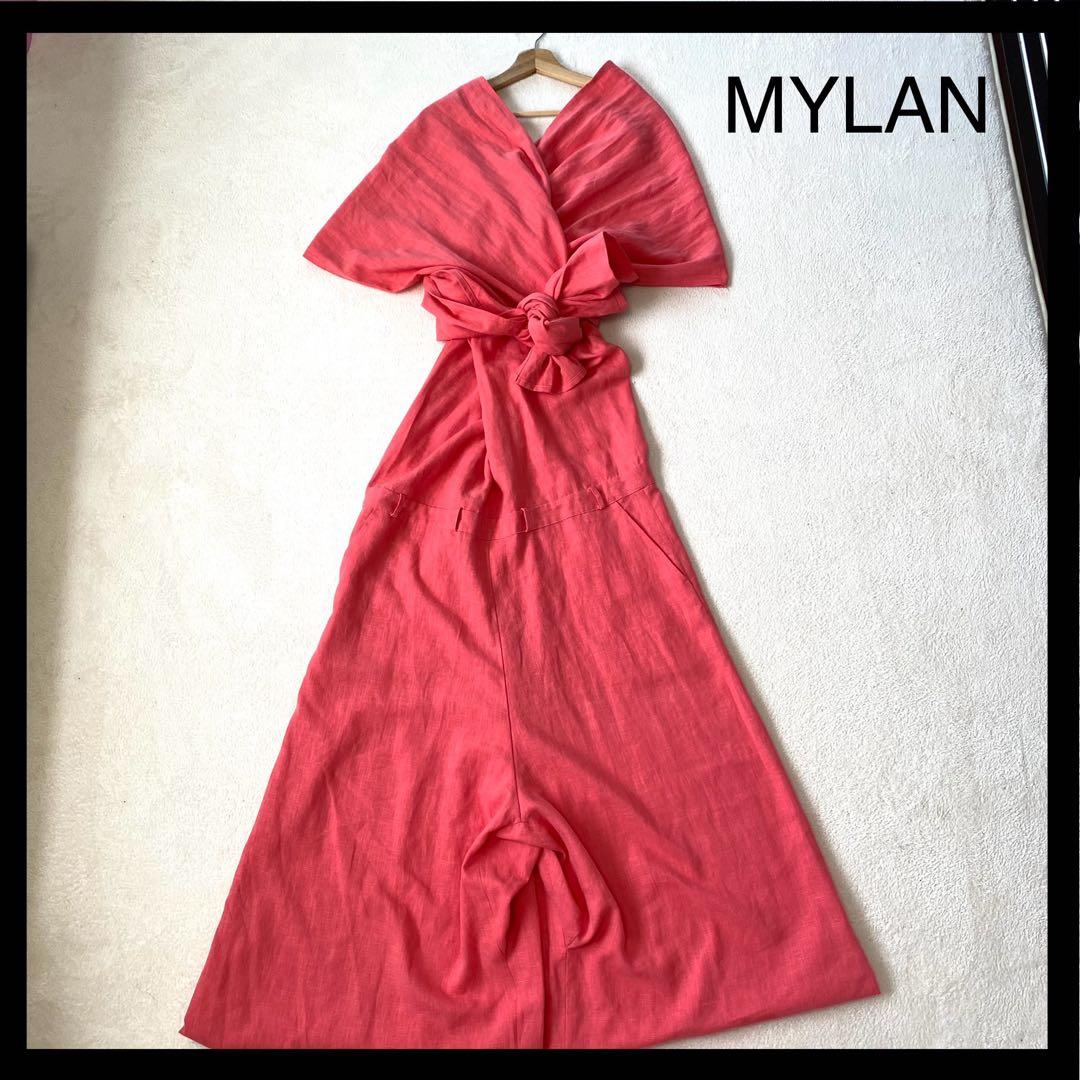 MYLAN サロペット オーバーオール コンビネゾン ドレス ガーゼ マキシ丈