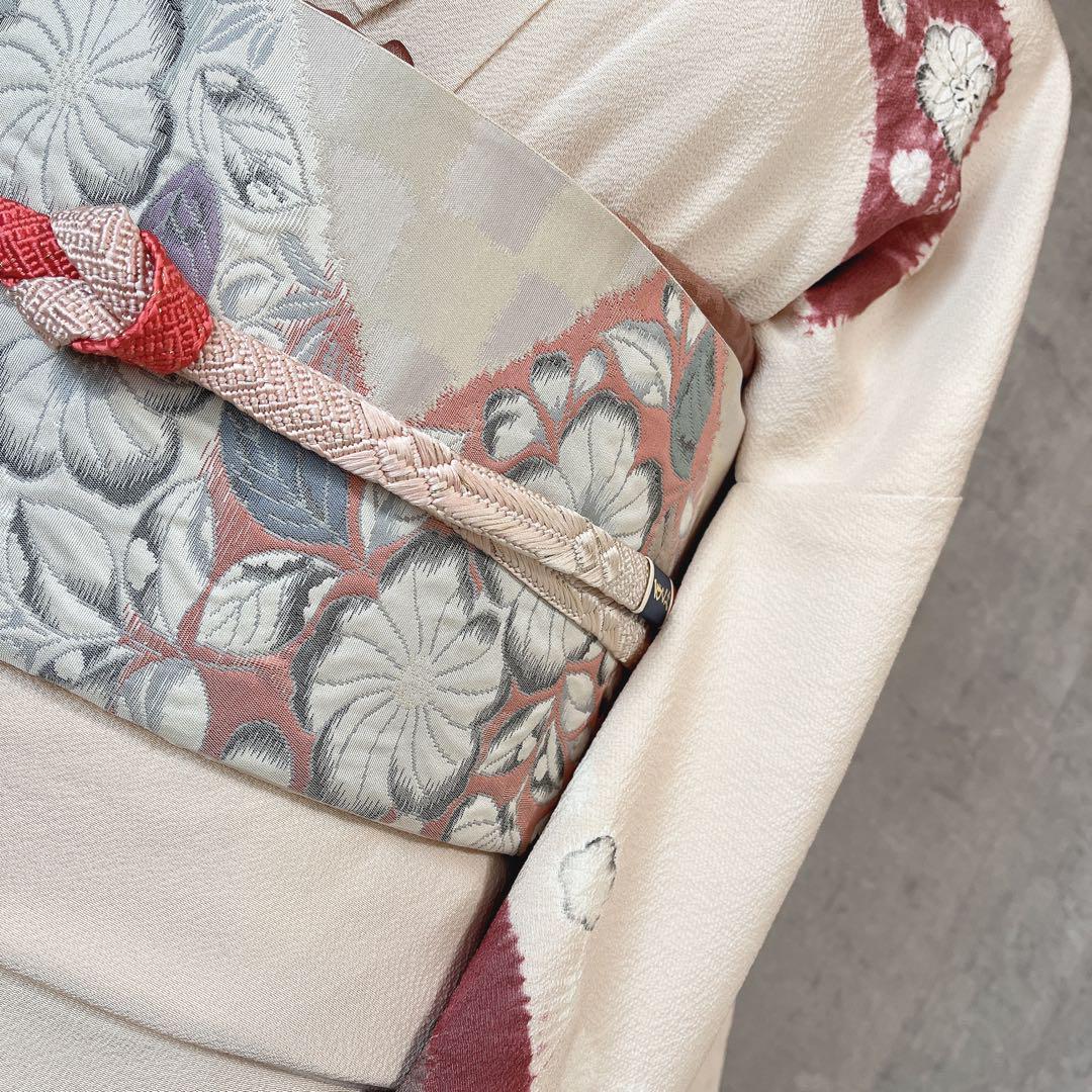 訪問着フルセット　着物　正絹　辻ヶ花　大人ピンク　K4