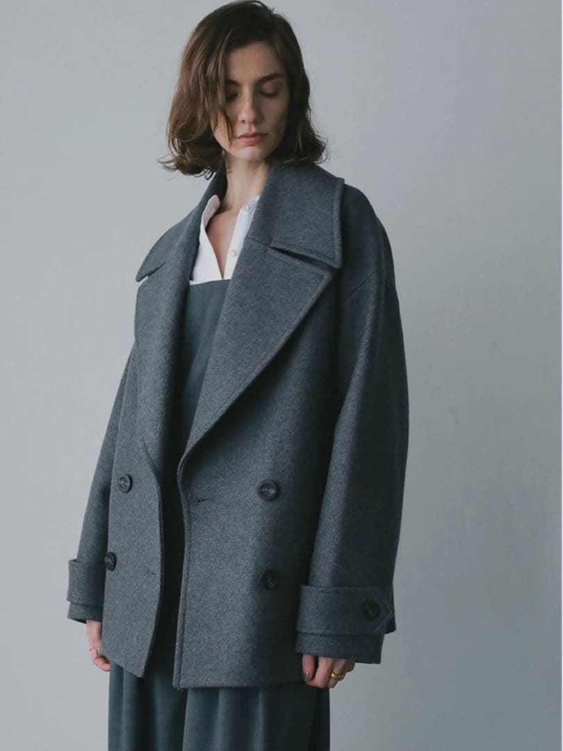 HER.ビックカラーコート　グレー新品タグ付き