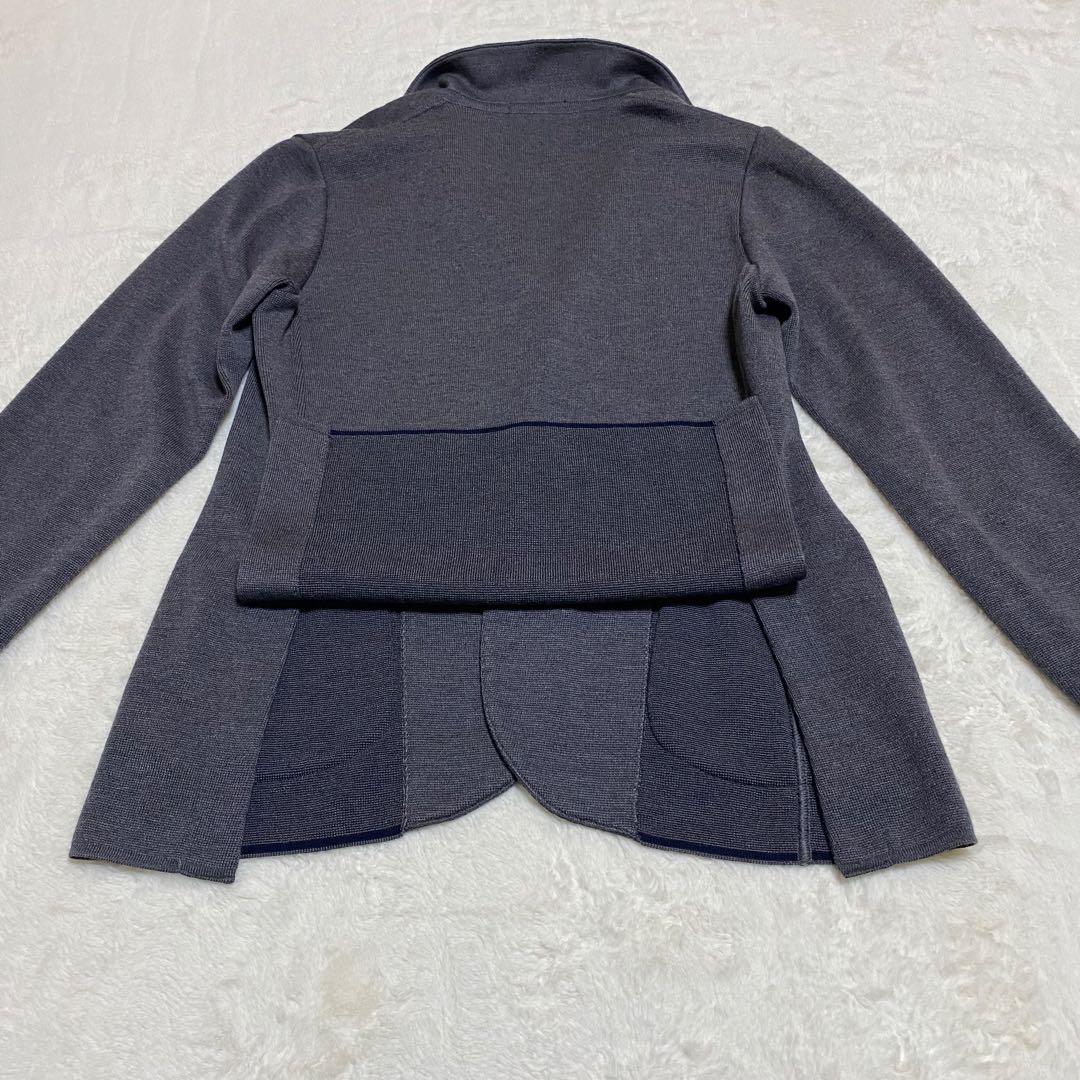 LARDINI ラルディーニ ウール 100% ニットジャケット グレー M