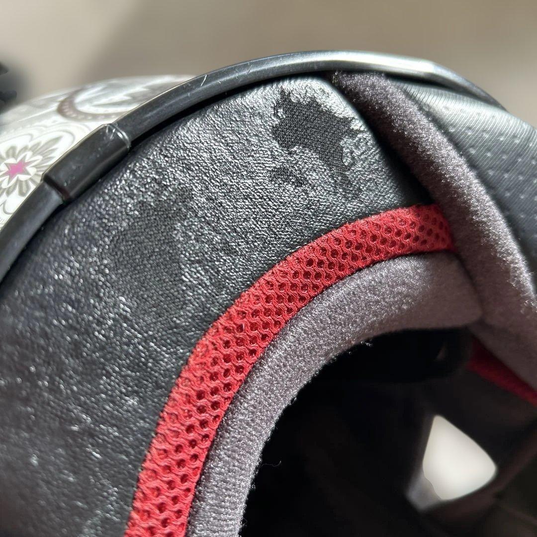 SHOEI フルフェイスヘルメットLサイズ　 ホワイト ペイズリー柄 バイク用