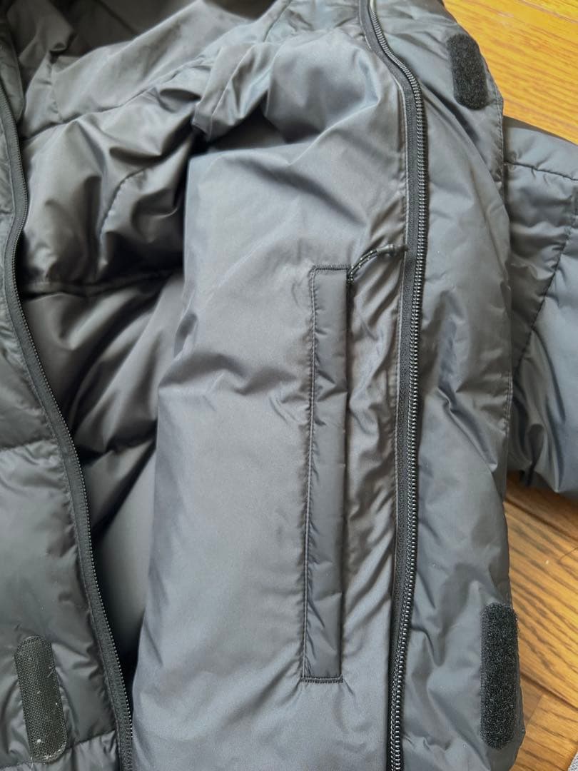 adidas フード付きロングダウンコート 黒 メンズ XL