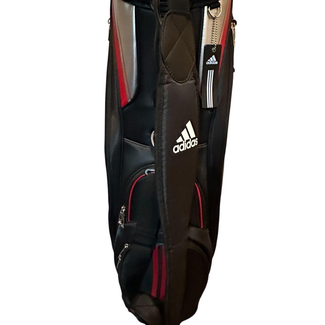 adidas ゴルフキャディーバック 黒赤白アデダス
