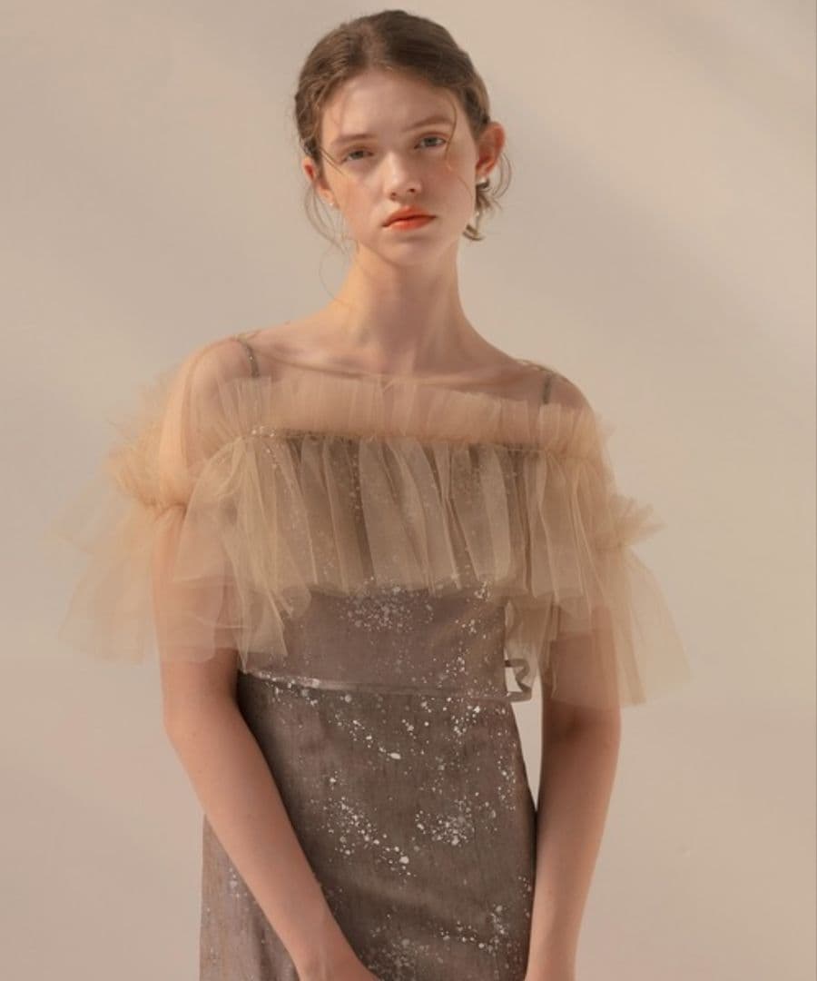 美品✨Leja チュールフリルボレロペイントマーメイドワンピースドレス