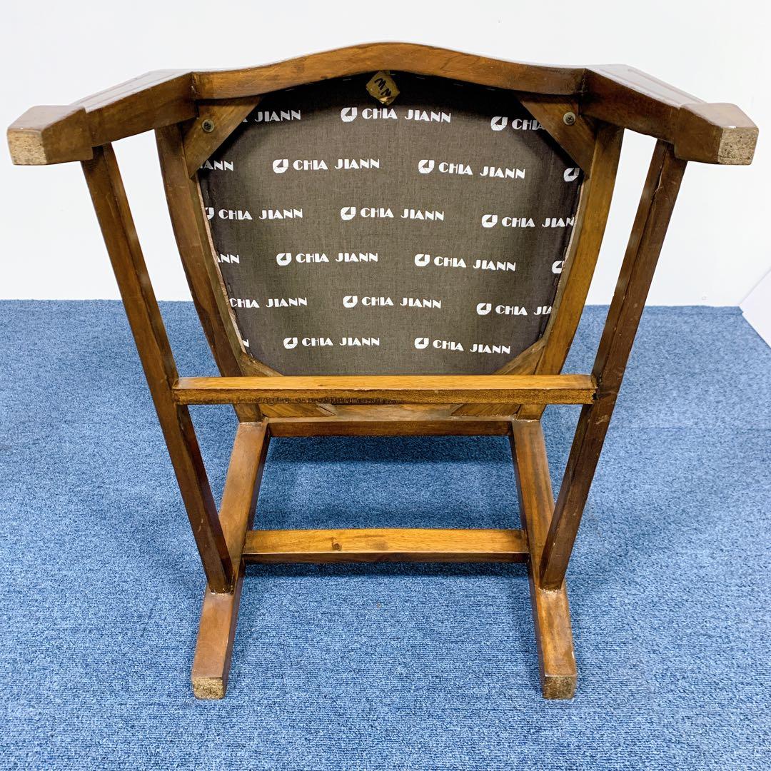 【美品】イギリス アンティーク調 木彫りダイニングチェア 彫刻