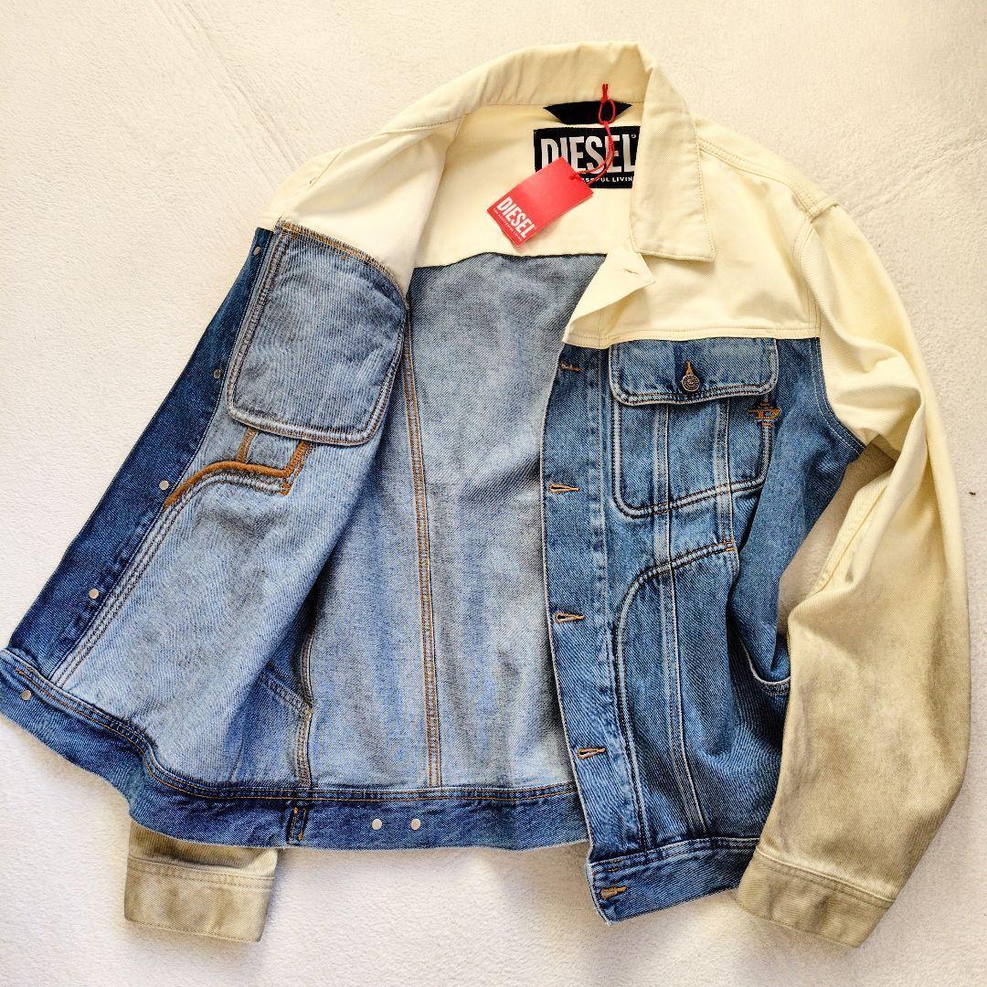 新品　現行　XL　ディーゼル　デニムジャケット　切り替え　グラデーション