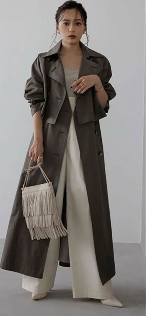 anuans 3wayトレンチコート（CHARCOALGREY）