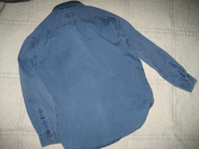 アルマーニ　デニム　ダンガリー　シャツ　男女兼用　32　B98　S　XS