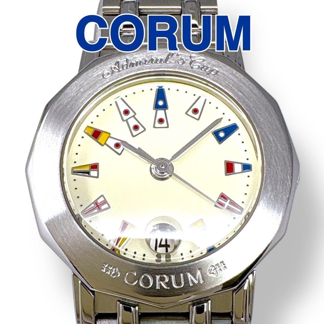コルム アドミラルズカップ デイト クォーツ レディース 腕時計 ブランド 美品