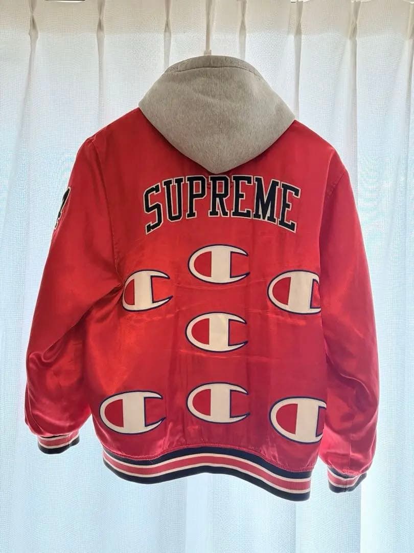 【希少サイズ】XL　supreme champion サテンパーカー　バーシティ