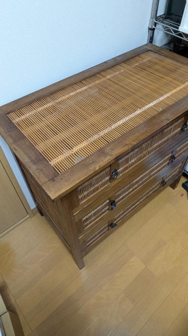 木製アジアンスタイル引き出し 3段　IDEE