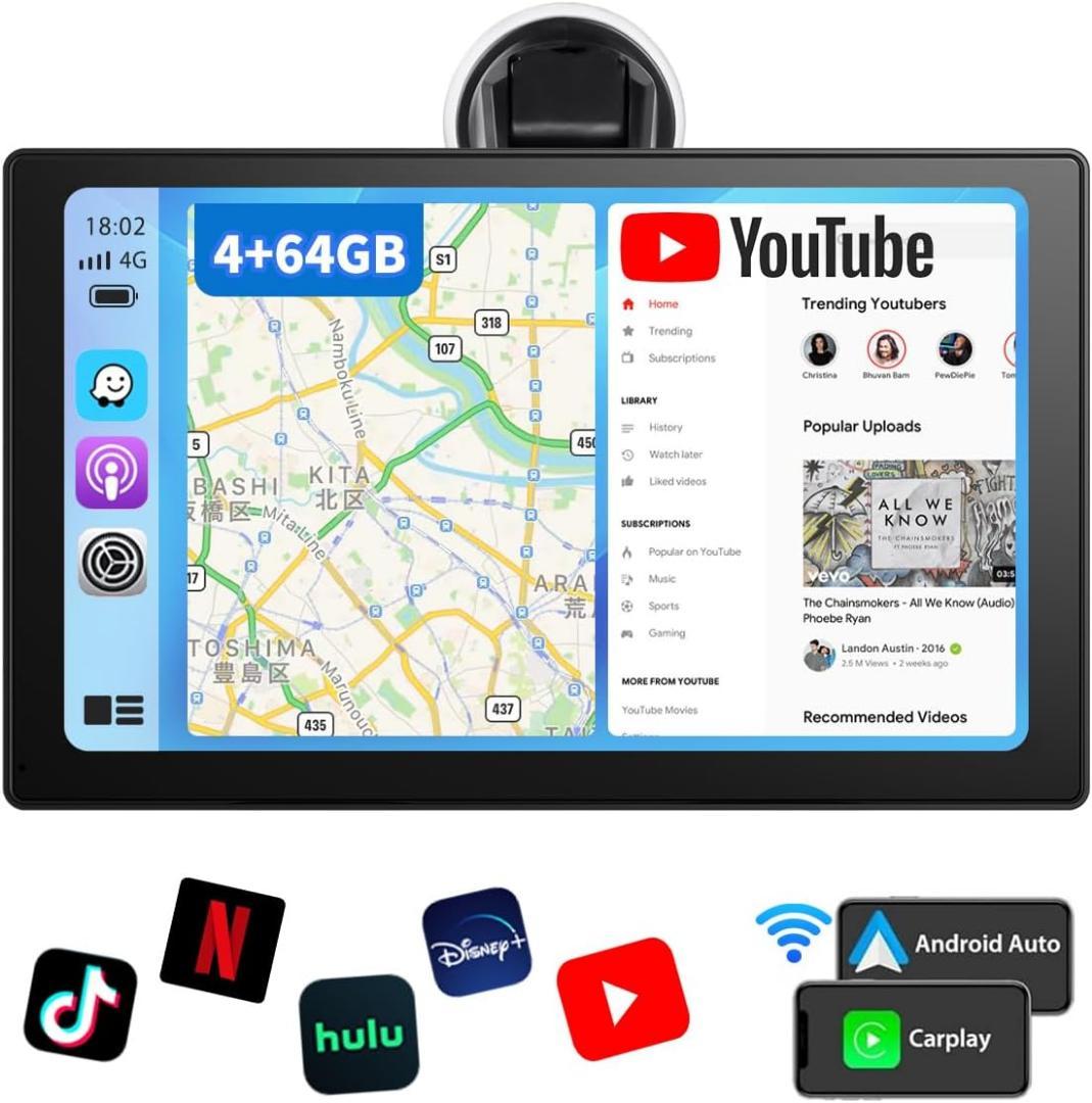 ディスプレイオーディオ⭕️9インチAndroid14 CarPlay ミラーリング