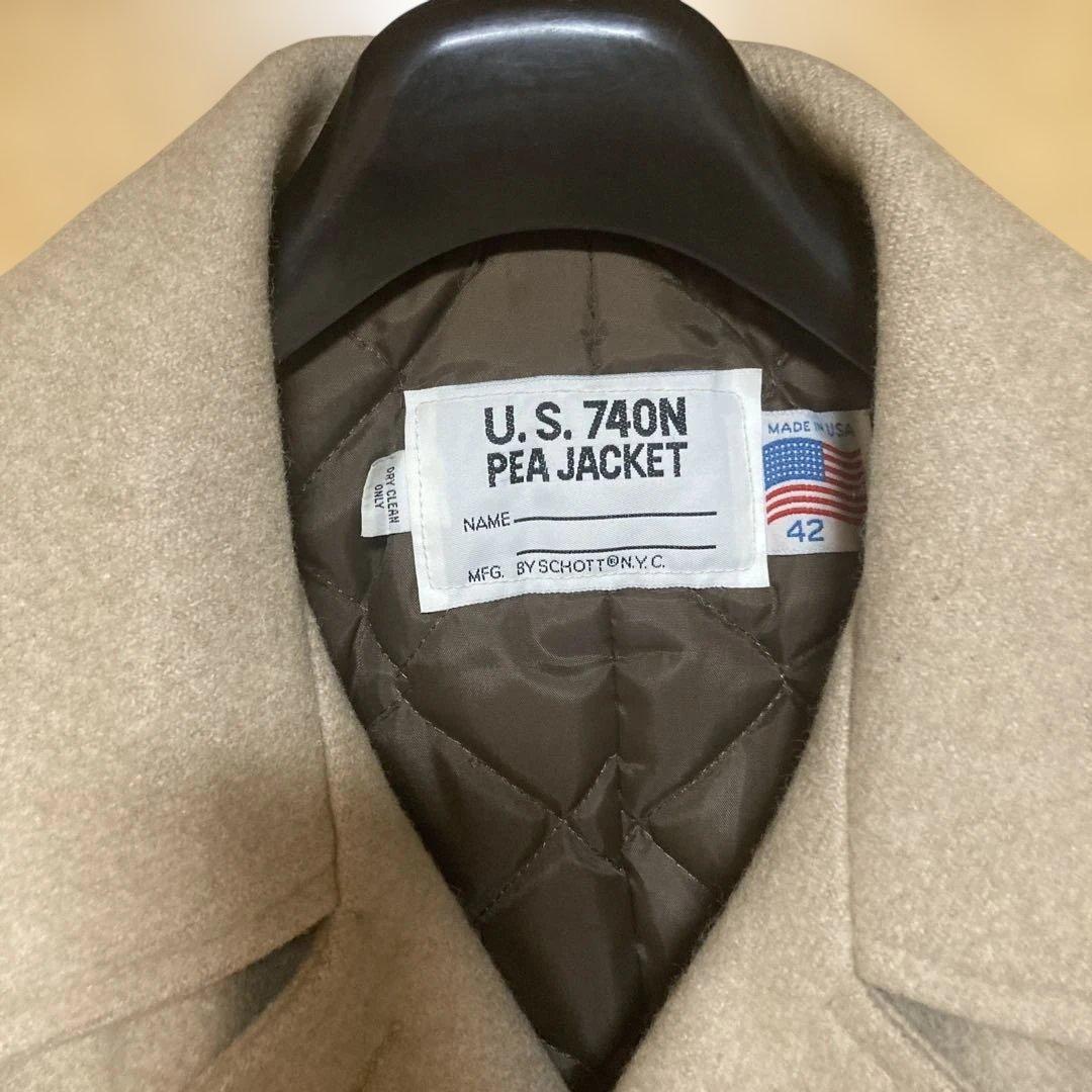 ショット　Pコート　希少サイズ42 ベージュ　美品　値下げ