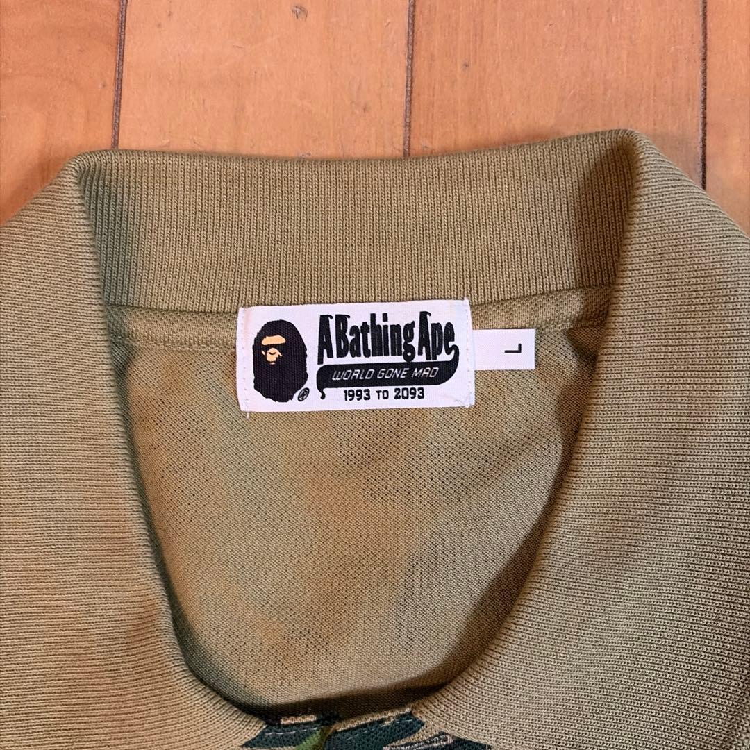 【kei】A Bathing Ape カモフラージュ ポロシャツ Ｌ