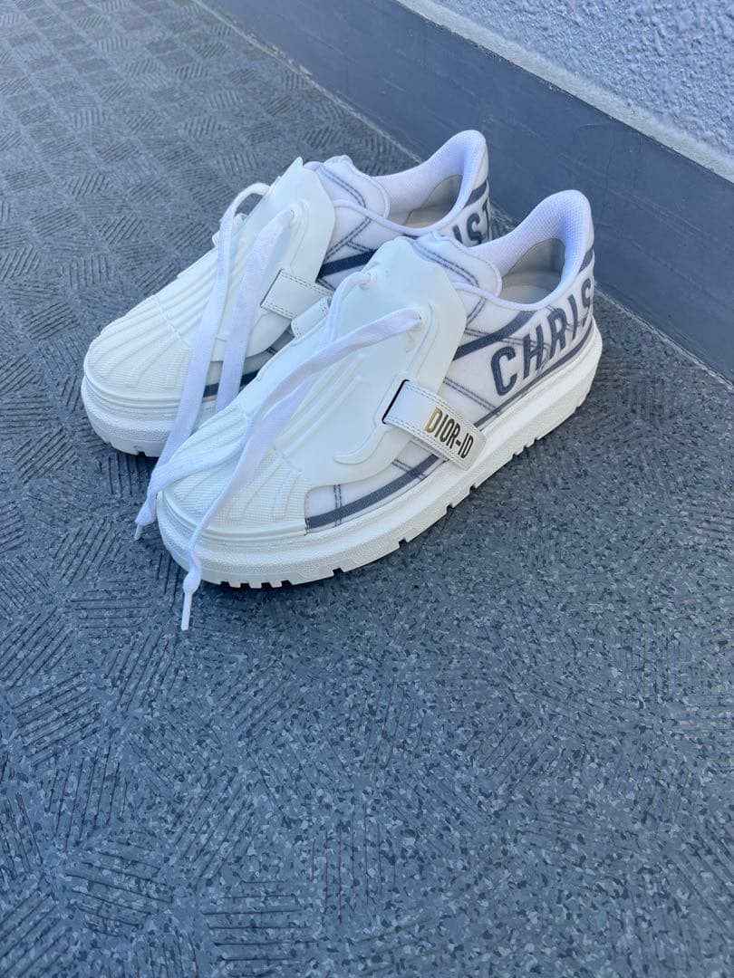 極美品 DIOR-ID スニーカー ディオール 36.5 ホワイト