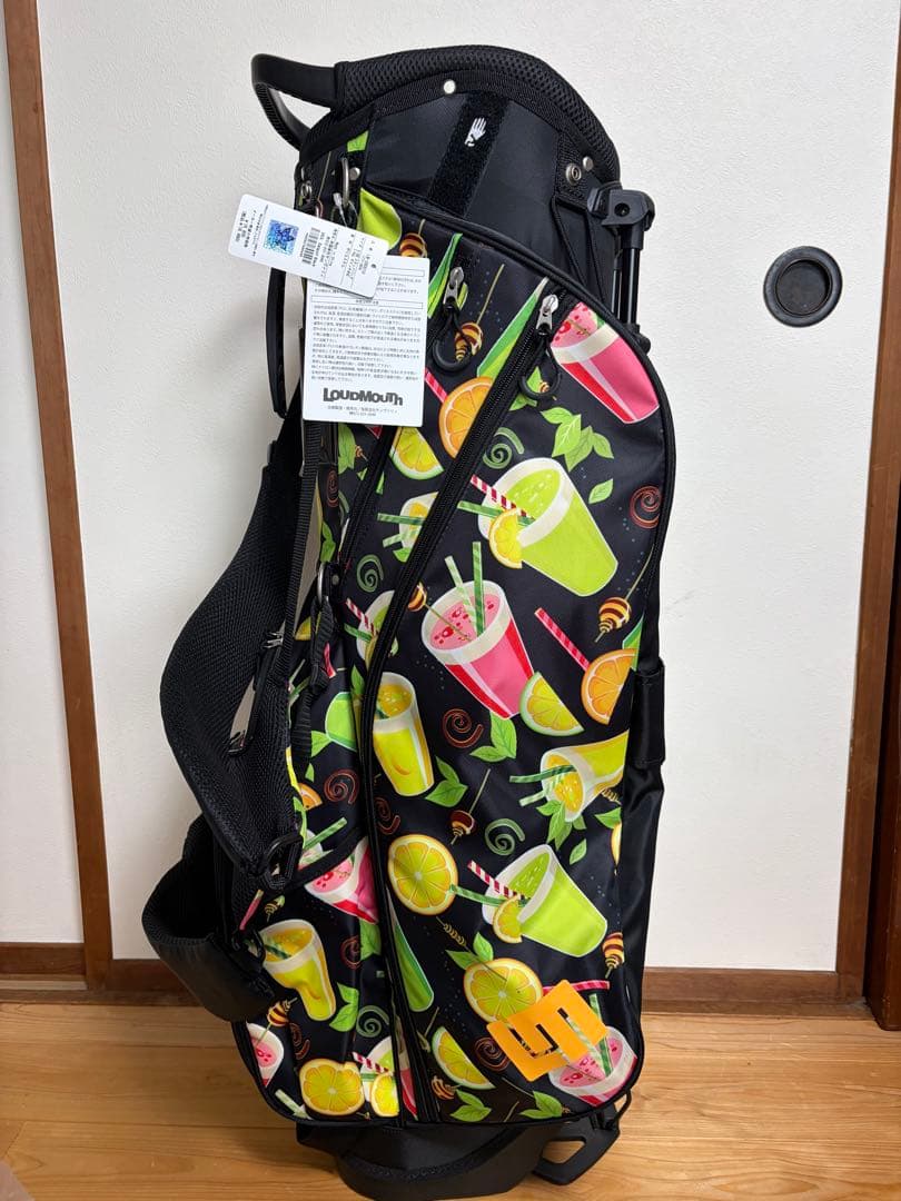 新品未使用Loudmouth/ラウドマウス/カラフル飲み物プリント ゴルフバッグ