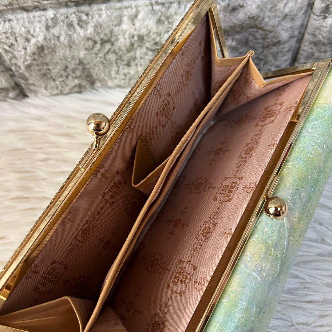 【極美品】アナスイ　パピヨン　バタフライモチーフ　がま口　長財布