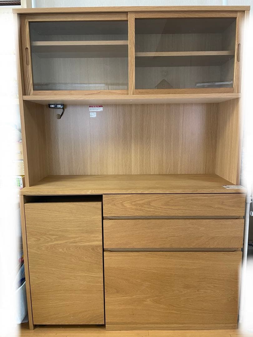 MUJI 無印良品　食器棚　カップボード オーク材　120cm
