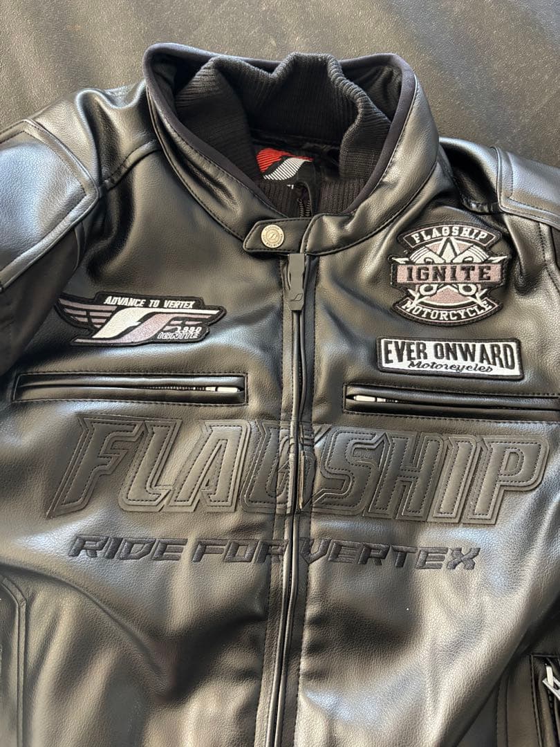 【新品未使用】FLAGSHIP フラッグシップ レザー ジャケット 防風・防水
