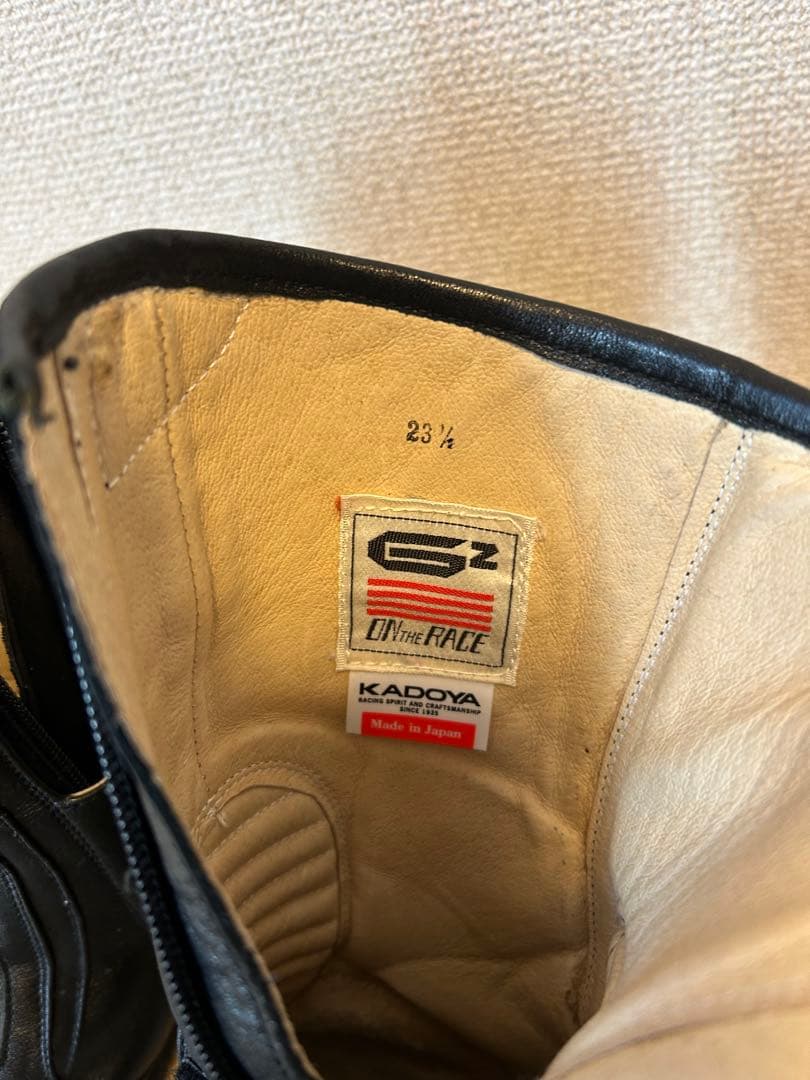 KADOYA カドヤ　レザーバイクブーツ　黒　23.5cm