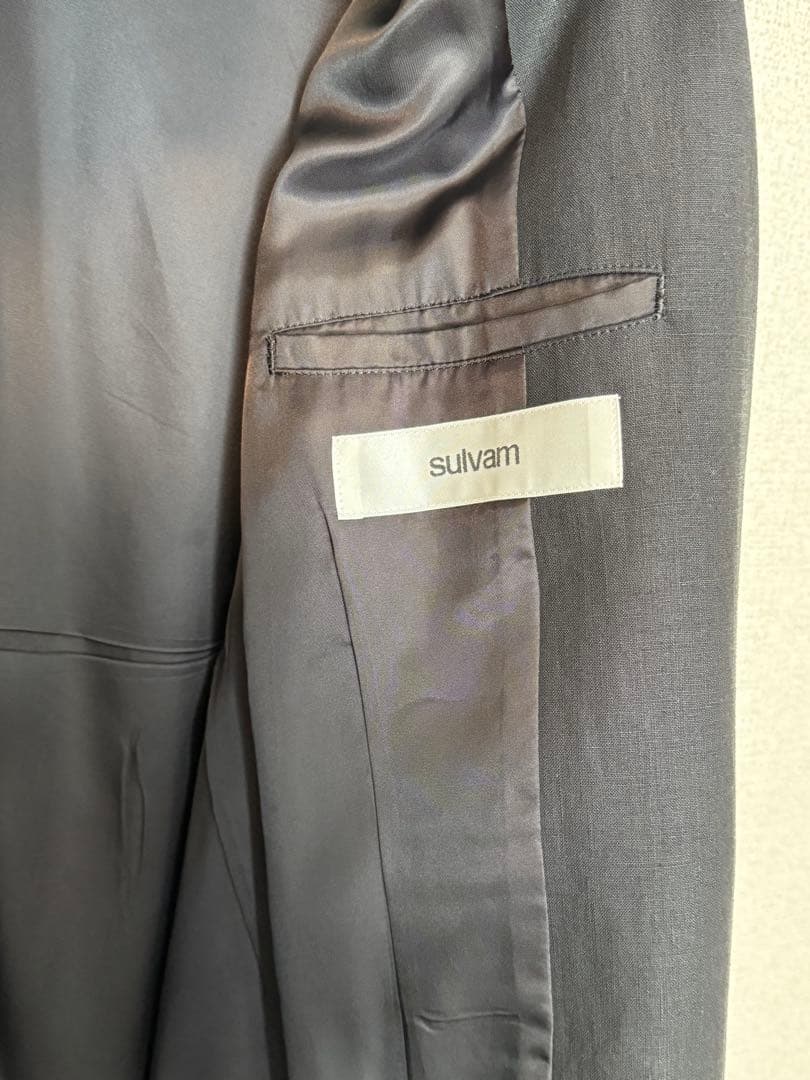 sulvam サルバム　ピークドラペル　リネンコート