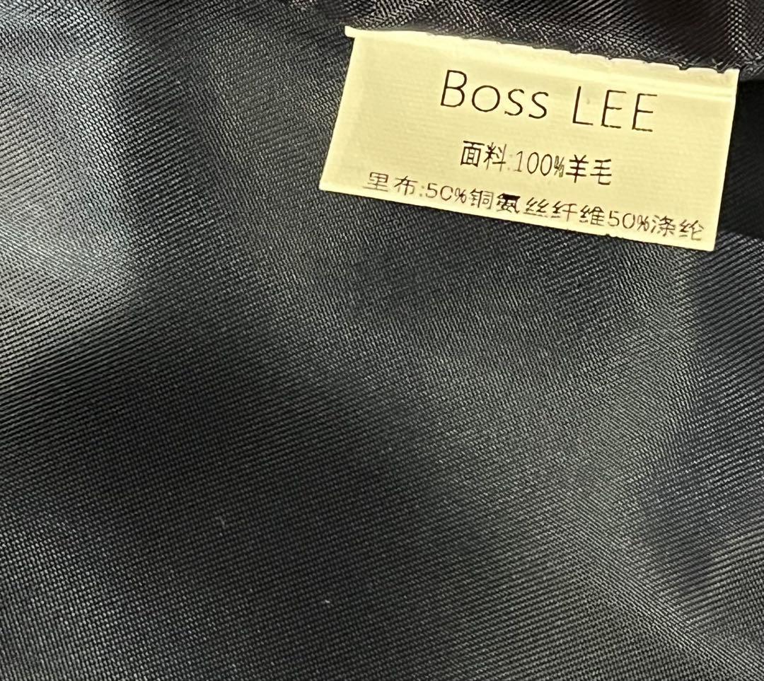 新品 ツイードウール サファリジャケット ネイビーメンズ M ヘリンボーン織り