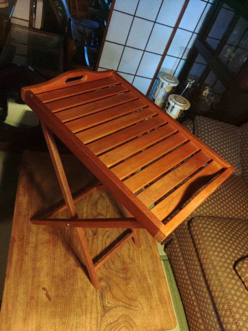 希少　大型　フォールディングテーブル　木製　折りたたみ　当時物　ヴィンテージ
