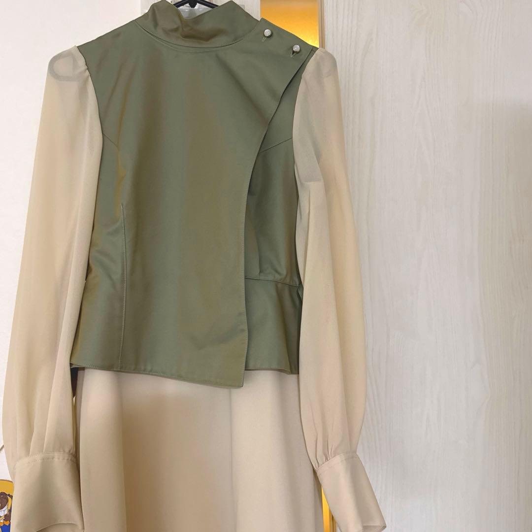 foufou ドッキングシアースリーブワンピース S