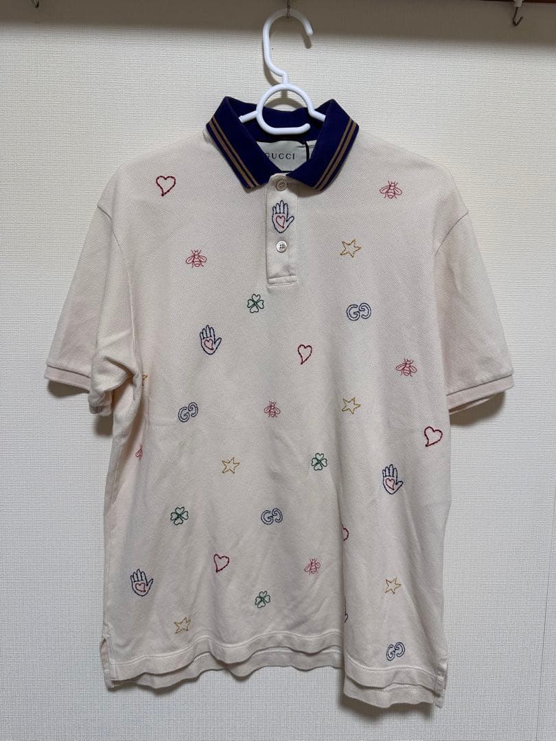 GUCCI 刺繍デザイン ポロシャツ