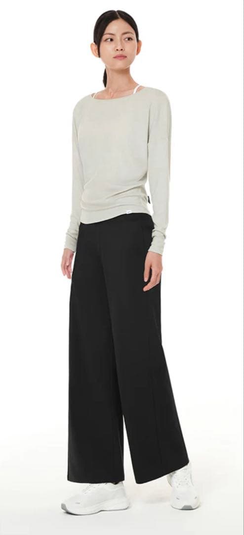 新品未使用　Airywin 裏起毛マキシワイドレギンス　M ブラック