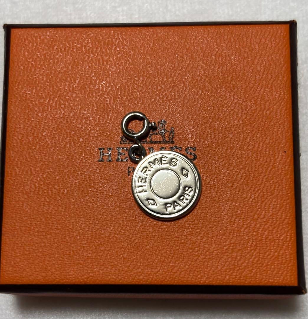 美品 HERMESエルメス セリエ ネックレス ペンダント チャーム シルバー