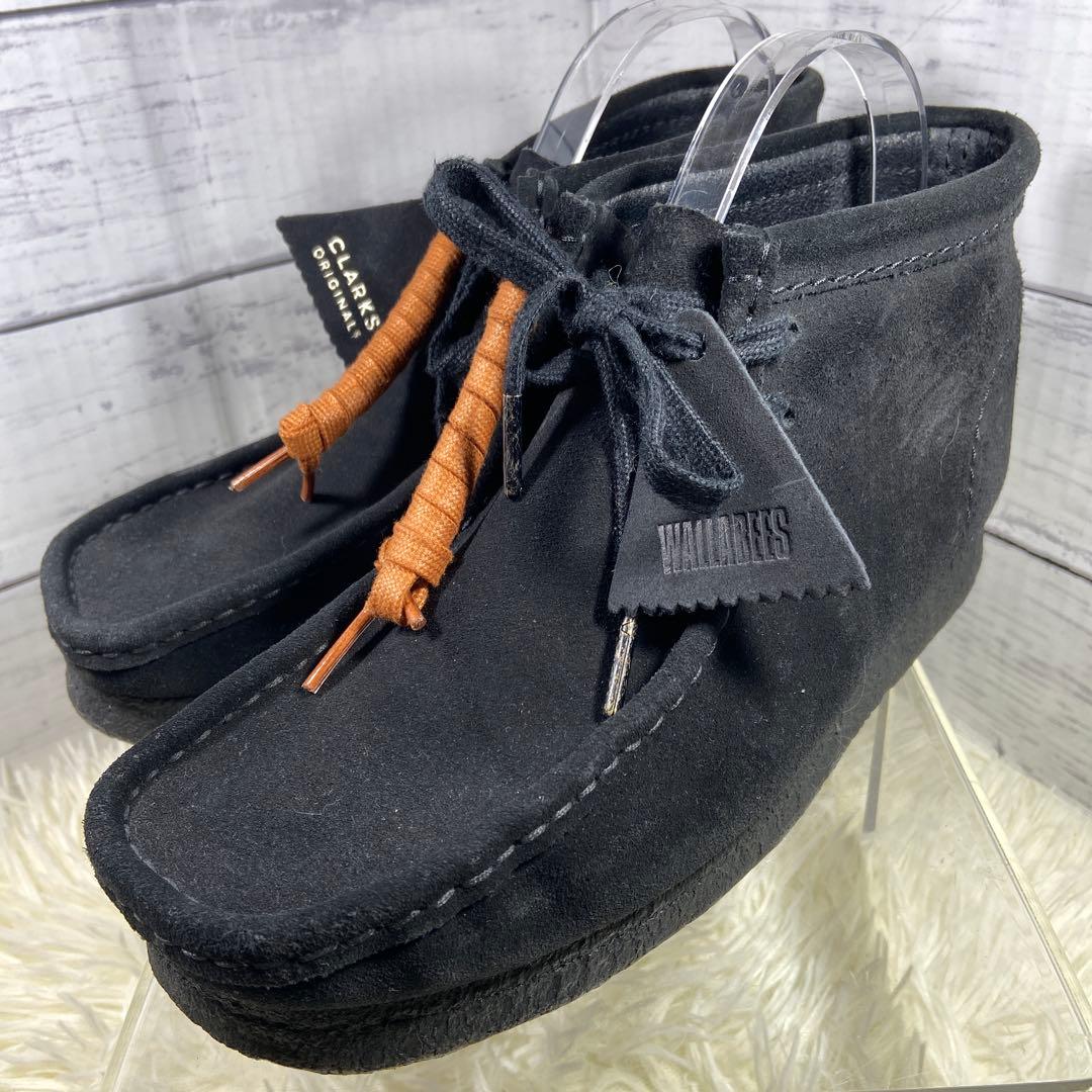 チャーム＆変え紐付✨クラークスCLARKS ORIGINALS ワラビー 黒色
