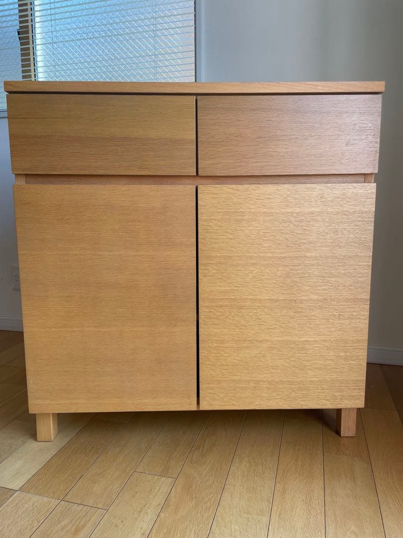 無印良品　オーク材キャビネット 3