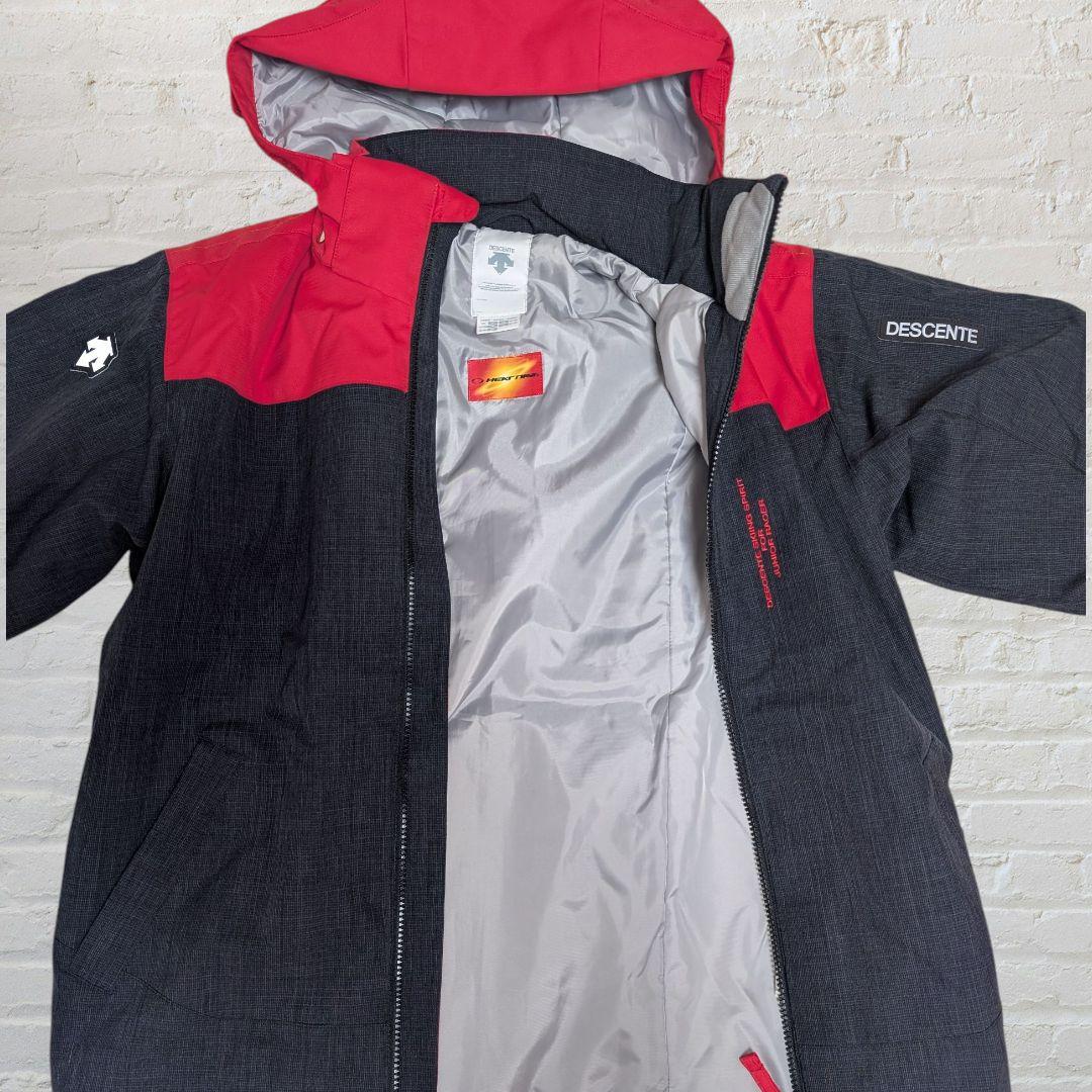 【美品】DESCENTE スキーウェア 上下セット 160cm 防水 防寒