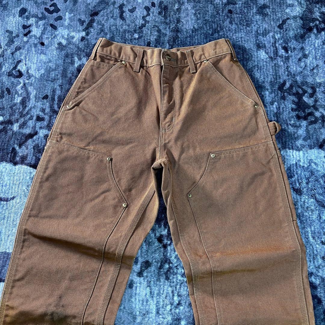 コメ欄セール！USA Carhartt ダブルニー ブラウン 29×30 B01