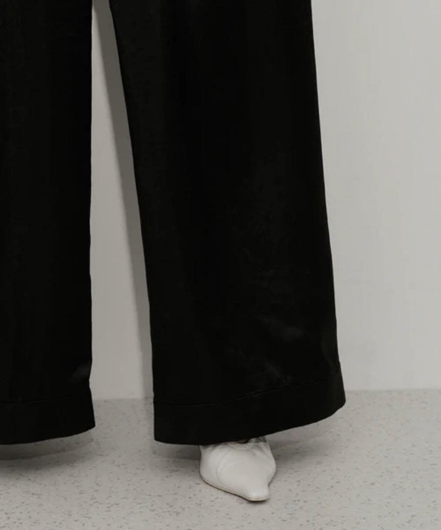 訳あり 新品 アダムエロペ 【サステナブル】 ジャケットコンビロンパース S 黒