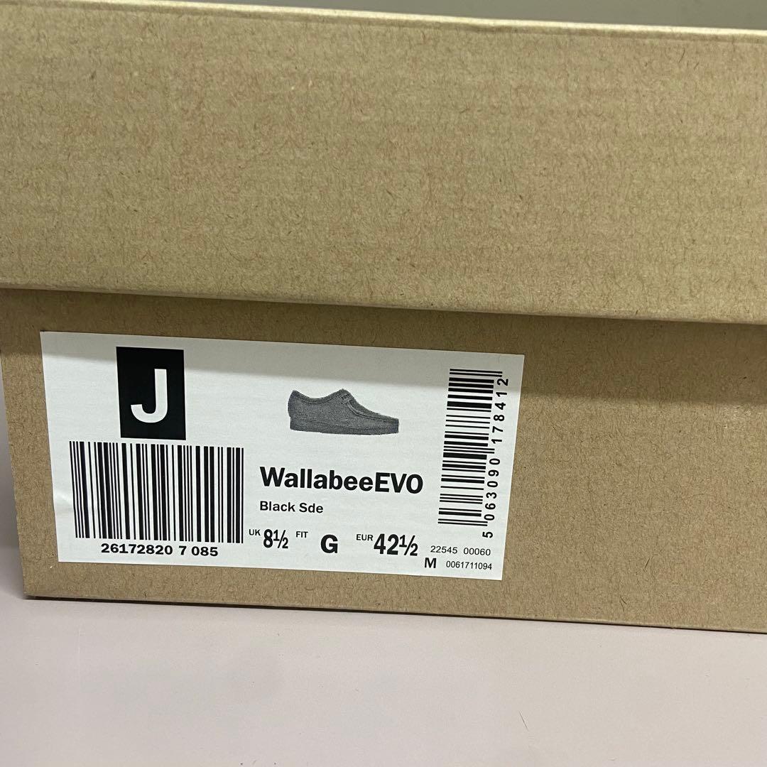 靴 Clarks WallabeeEVO Black SDE 8 1/2 26.5