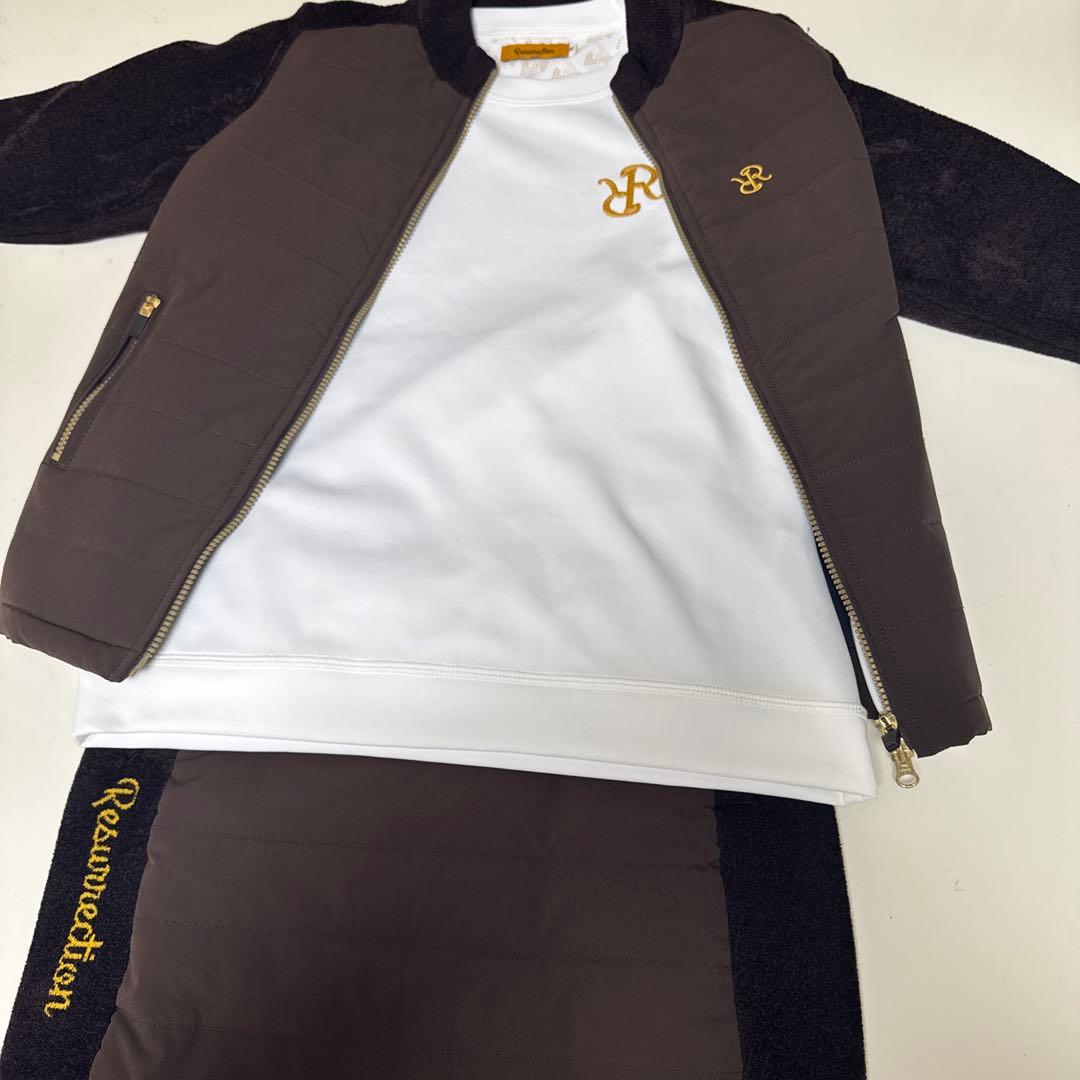 お値下げRESURRECTION★ニットコンビネーション パデットブルゾン