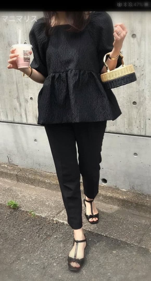 マニマリス　パンケーキ　かごバッグ 　バイカラー　シングル