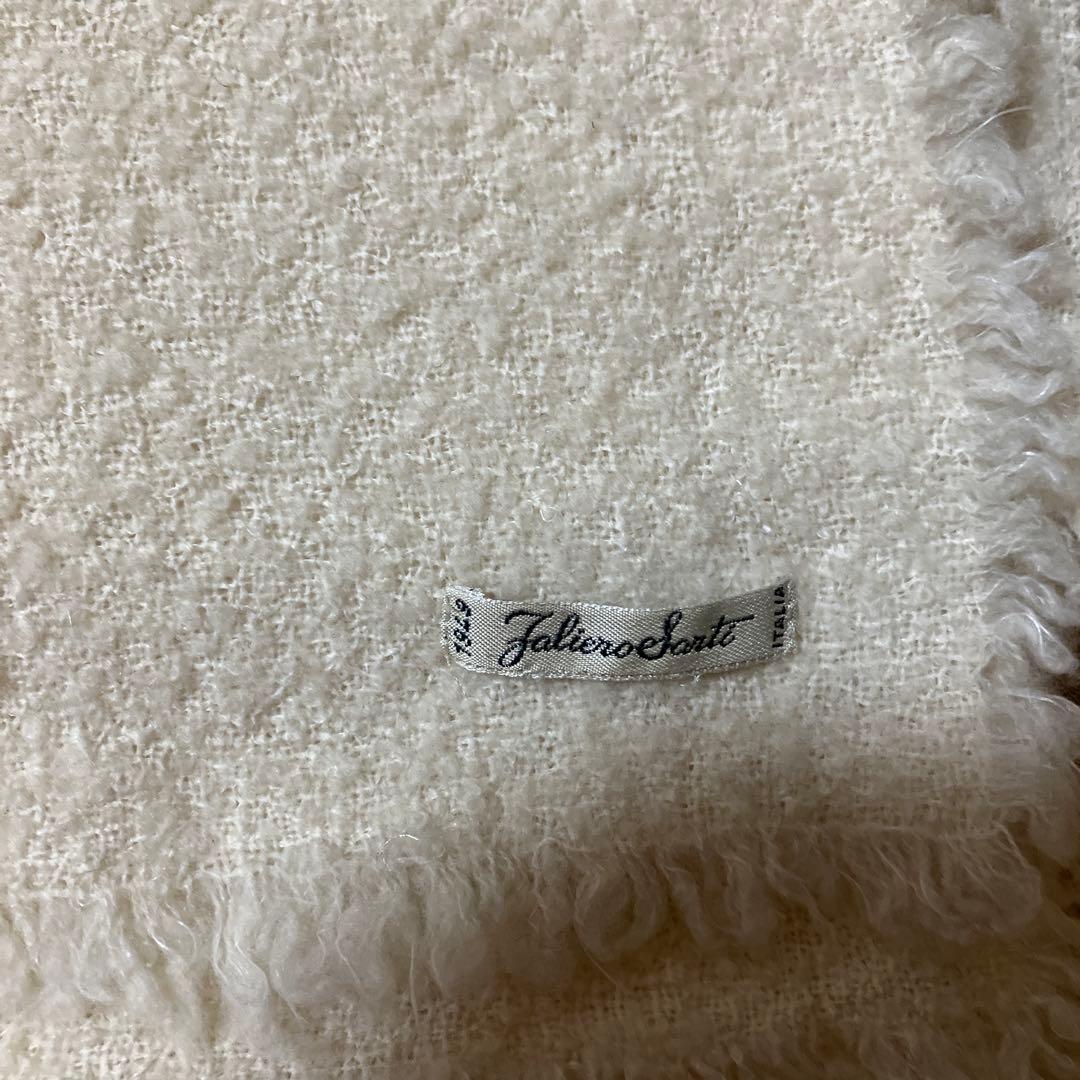 ファリエロサルティ　ウール カシミヤ　マフラー　アイボリー