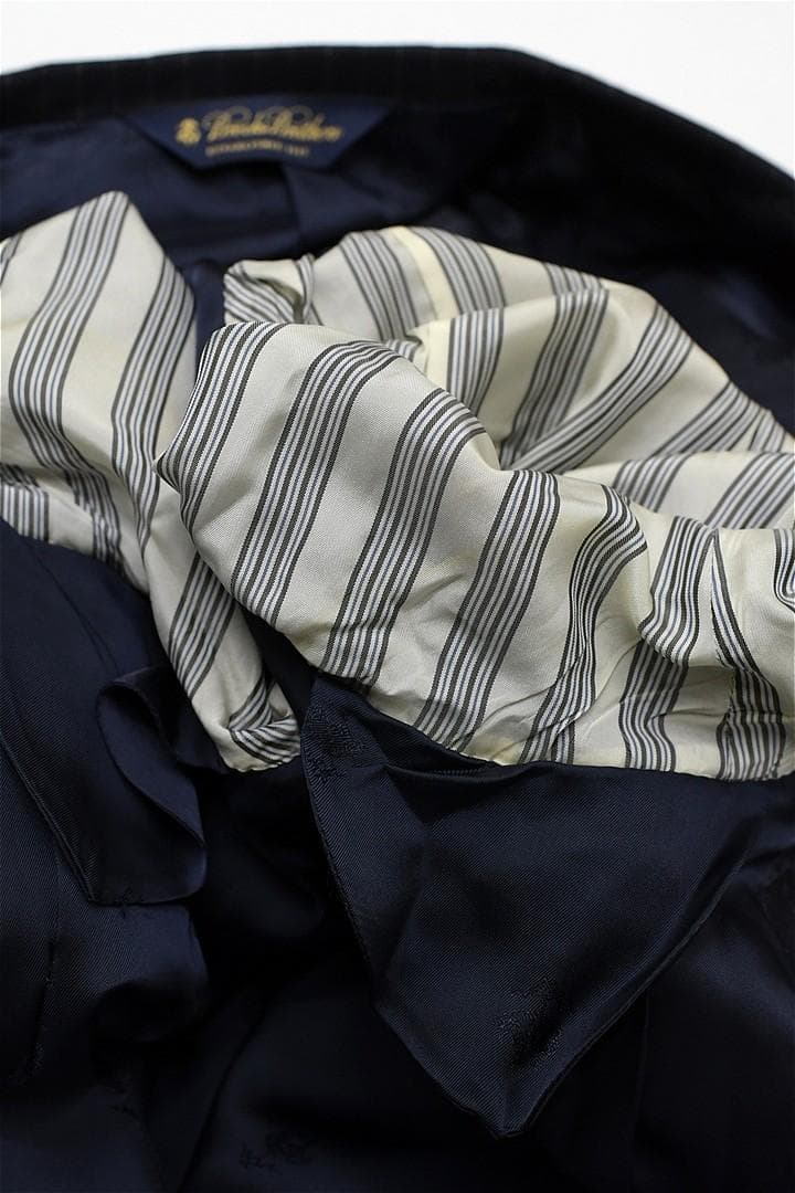 G563/ Brooks Brothers スーツ カシミヤ混 42REG 濃紺